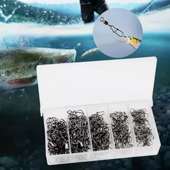 50 шт. Рыболовные вертлюжки с застежками, бочкообразные вертлюжки-коннекторы белый