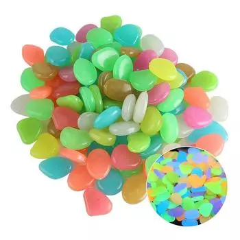 50 шт. садовые украшения на открытом воздухе светящиеся камни для декора аквариума