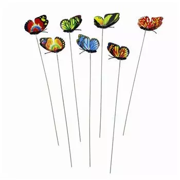 50 шт. садовые украшения в виде животных-палочек, сказочный газон, уличные дворовые колья, украшения случайного цвета