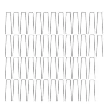 50 шт. садовых колышков из оцинкованной стали U-образные ландшафтные колышки устойчивые к ржавчине многоразовые