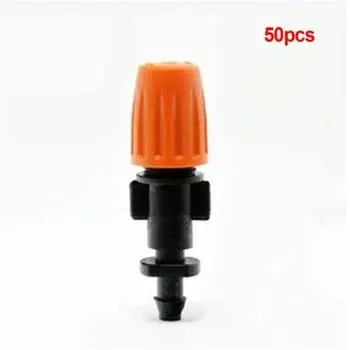 50 шт. Садовый полив Микропоток Капельницы Разбрызгиватели Система Эмиттеров Регулируемая Микро Капельница 50pcs