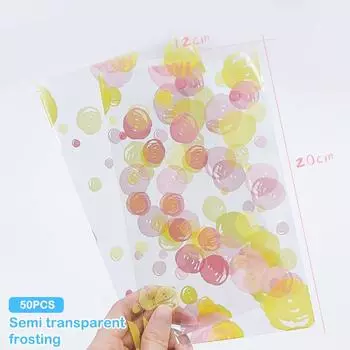 50 шт., самоклеящаяся сумка из полипропилена со звездой любви, самоклеящаяся розничная сумка для печенья, подарочная упаковка для ювелирных изделий, пластиковые пакеты, 50 шт.