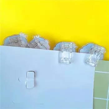 50 шт. самоклеящиеся настенные зажимы, прозрачные, не легко деформируемые, компактные размеры, широко используемые зажимы для подвешивания фотографий 50pcs