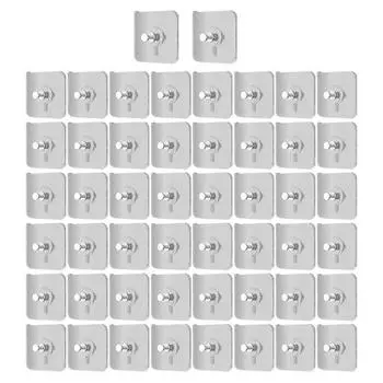 50 шт. самоклеящихся крючков, грузоподъемность 11 фунтов, сильная липкость, простая установка, держатели для полотенец, держатели для ключей, вешалки для хранения на кухне 50pcs