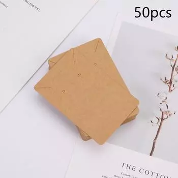 50 шт. Серьги и ожерелья для демонстрации сережек в упаковке, висящие бирки, картонные карточки белый