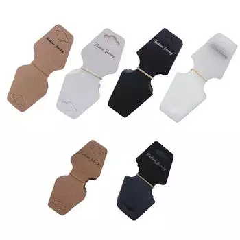 50 шт. Серьги, ювелирные изделия, картонные карточки для упаковки ожерелий, аксессуары для волос, браслеты, ожерелья, бумажные карточки для демонстрации as the picture