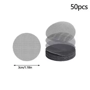 50 шт. сетчатая прокладка для отверстий в горшках, круглая сетка для дренажных отверстий для дна горшка, предотвращает потерю почвы, инструменты для садоводства и озеленения цветочных растений бонсай 3cm