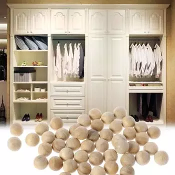 50 шт. шарики от моли из натурального камфорного дерева, репеллент для шкафа, ящика для одежды