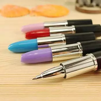 50 шт. шариковых ручек с помадой Sign Lipstick Красивые шариковые ручки для школьных канцелярских принадлежностей Mix Colors синий