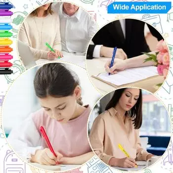 50 шт. шариковых ручек с выдвижным пишущим пером разноцветный