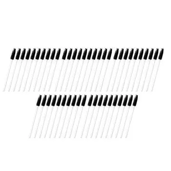 50 шт. Щеточки для наращивания ресниц, одноразовые, маленькие, для макияжа, для наращивания ресниц и бровей белый/чёрный