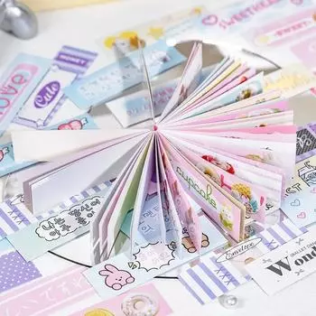 50 шт. шикарные наклейки для журнала-скрапбукинга Kawaii Cartoon Kitten Puppy Cake Series канцелярские наклейки DIY Decor наклейка для багажа розовый