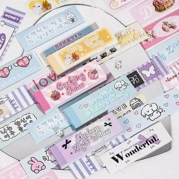 50 шт. шикарные наклейки для журнала-скрапбукинга Kawaii Cartoon Kitten Puppy Cake Series канцелярские наклейки DIY Decor наклейка для багажа розовый