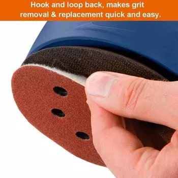 50 шт. шлифовальные диски, 5 дюймов, 125 мм, 8 отверстий, зернистость 220/180/120/80/60, наждачная бумага для эксцентриковой шлифовальной машины коричневый