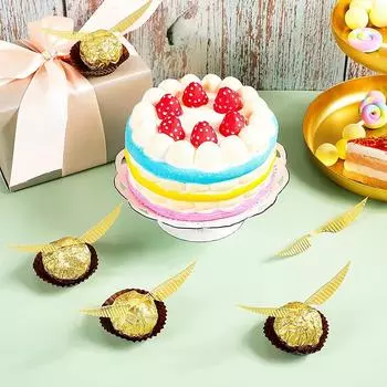 50 шт. шоколадное украшение для вечеринки волшебников, шоколадное украшение в виде полых крыльев