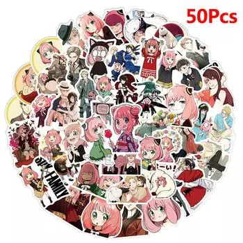 50 шт шпион X семья аниме мультфильм наклейки гитара наклейки «сделай сам» наклейки детские игрушки