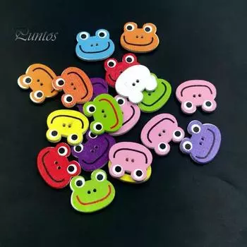 50 шт., швейные пуговицы, яркие цвета, удобная установка, легко чистящиеся пряжки для одежды, пуговицы для одежды Frog