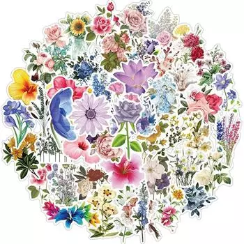 50 шт. симпатичные смешанные цветочные наклейки гитара скейтборд водонепроницаемый DIY крутые водонепроницаемые граффити наклейки наклейка для детских игрушек подарок