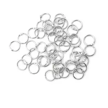 50 шт., скрепочный переплет для книг, внешний диаметр 20 мм, брелок с вкладышами и кольцом