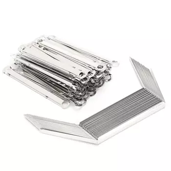 50 шт. скрепок для файлов, 2-отверстий, железная скрепка, зубчатый зажим для бумаги, шаг отверстий 80 мм для