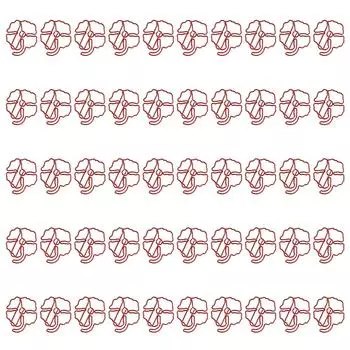 50 шт. скрепок в виде листьев, 4 листа клевера, прочные металлические, ярко-красного цвета, милые скрепки для книг