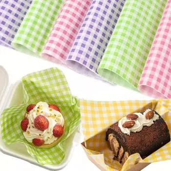50 шт. случайной цветной сетки, впитывающая масло бумага для выпечки печенья, пищевая вощеная бумага, инструменты для выпечки, маслостойкая упаковочная бумага