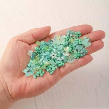 50 шт. смешанные аксессуары для ногтей с бриллиантами, белый, черный, бант Авроры, камелия, 3D украшения для дизайна ногтей 50pcs