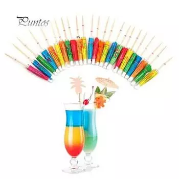 50 шт. смешанные мини-зонтики, зонтик, закуска, коктейль, украшение