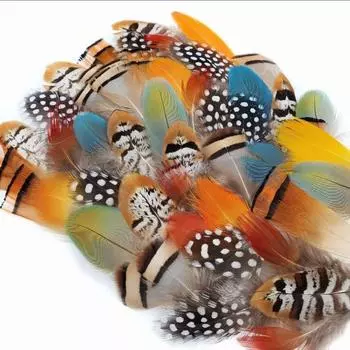 50 шт. смешанные перья фазана, павлина для изготовления ювелирных изделий ручной работы, украшение «Ловец снов», петух, утка, орел, павлин, маленькие шлейфы 50pcs