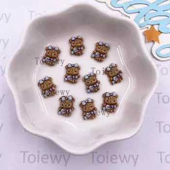 50 шт. Смола Красочный Мультяшный Кролик Утка Собака Кошка Бурый Медведь Нейл-арт Плоская задняя часть Стразы Сделай сам Рождественские Украшения Скрапбукинг Поделки