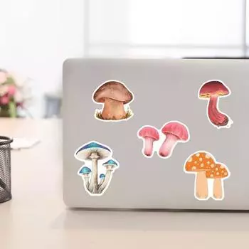 50 шт. современные компактные бесшовные самодельные маленькие декоративные мультяшные наклейки на чемодан для дневника-гриба