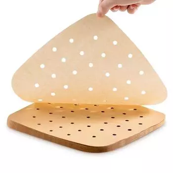 50 шт. специальной бумаги для фритюрницы, для выпечки, кухонной еды, маслостойкой двухсторонней силиконовой масляной бумаги, антипригарной подложки для пароварки