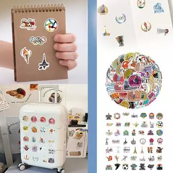 50 шт., спортивные наклейки, съемные наклейки для украшения скутера, гитары, мобильного телефона One Size