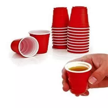 50 шт. стаканов для вечеринок красного цвета 60 мл мини-стаканчики для одиночной игры одноразовая посуда Kirkland для пивного понга Supplie 50pcs