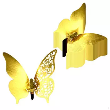 50 шт. стеклянная бумага с изображением бабочки, карточки с именем, маркеры для напитков, полые 10 см x 7 см для мероприятий серебряный