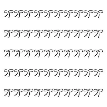 50 шт. Стильные бирки для напитков с бантиком, акриловые шармы для бокалов в виде галстука-бабочки для украшения девичника, дня рождения, свадебной вечеринки чёрный