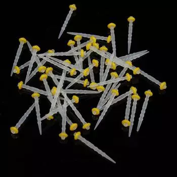 50 шт., стоматологическое желтое кольцо, волокно, смола, стеклянный материал, винтовая резьба, размер 1,2 мм