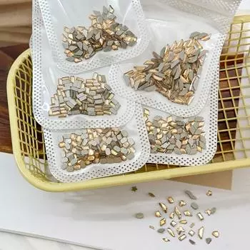 50 шт. Стразы для дизайна ногтей цвета шампанского 1-6 мм с плоской задней поверхностью, стеклянные кристаллы, горячая фиксация, алмазные украшения для ногтей, разные размеры A14
