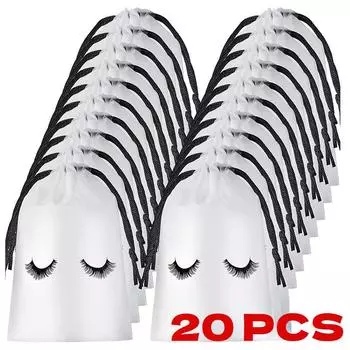 50 шт., сумки для хранения ресниц, водонепроницаемые пластиковые дорожные сумки из ЭВА, портативные сумки для упаковки косметики, сумка с шнурком S-10x15cm розовый