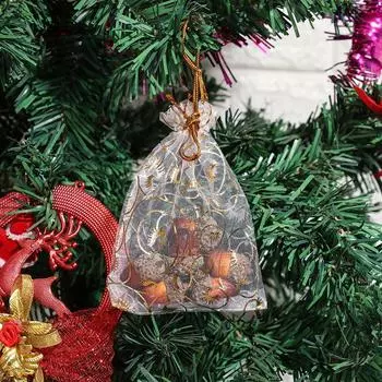 50 шт. сумочки в виде печенья свадебные сувениры украшения для вечеринки жемчужная пряжа сумка карман на шнурке ювелирные изделия яркий мешочек из органзы синий