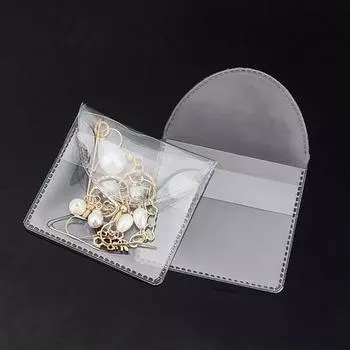 50 шт., сувенирная сумка для хранения монет, прозрачная водонепроницаемая пылезащитная полукруглая сумка из ПВХ с клапаном для сбора медалей, держатель для ювелирных изделий, защитный чехол прозрачный