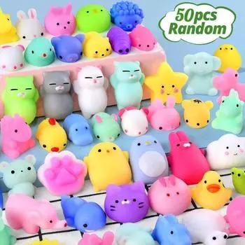 50 шт. светящиеся мини-мягкие игрушки Squishies Kawaii Animal Pattern антистрессовые сжимаемые игрушки для детей подарки на день рождения