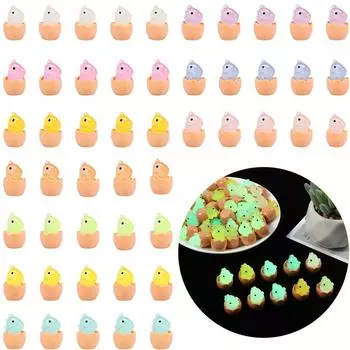 50 шт. светящихся мини-динозавров из смолы, светящихся в темноте, мини-фигурки динозавров, миниатюрные игрушки динозавров, набор игрушек крошечных динозавров на день рождения