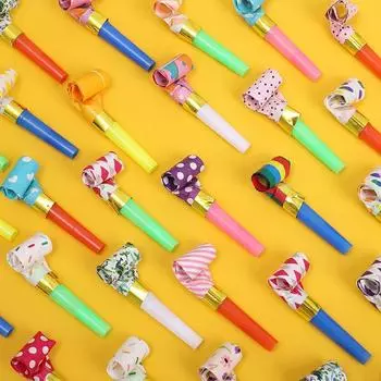 50 шт. свисток-дракон, забавный, красочный, для детей, на день рождения, реквизит для вечеринки, игрушка