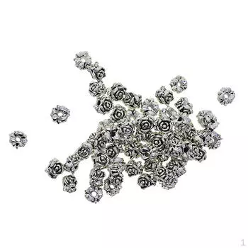 50 шт., свободные бусины в форме цветка розы, подвески для рукоделия своими руками