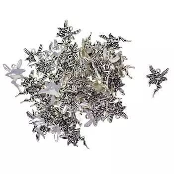50 шт тибетское серебро лакомство зубная фея Анге подвески ювелирные изделия DIY Изготовление 22x15 mm серебряный