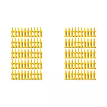 50 шт., тренировочные мячи для гольфа, пластиковые футболки для гольфа с замком для ватина (Желтый 43 мм)