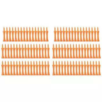 50 шт., тренировочные мячи для гольфа, пластиковые футболки для гольфа с замком для ватина (Оранжевый 70мм)