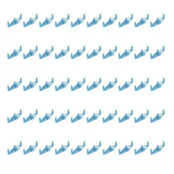 50 шт. тренировочных зажимов с низким напряжением, регулируемые на 360 градусов, многоразовые пластиковые зажимы для сгибания стеблей растений синий