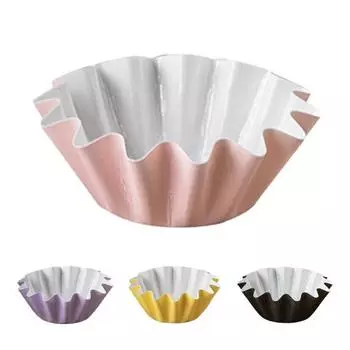 50 шт., твердая бумажная подложка, вкладыш для кексов, лоток для чашек, инструмент для украшения корпуса розовый